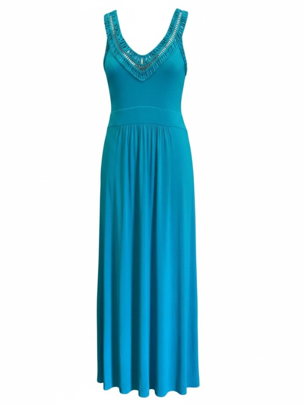 Cupio Sleeveless Maxi Dress XL Teal/Blue-Green #224N